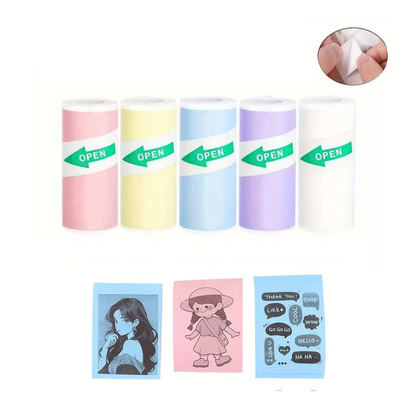 Colour Adhesive Paper Rolls Pack